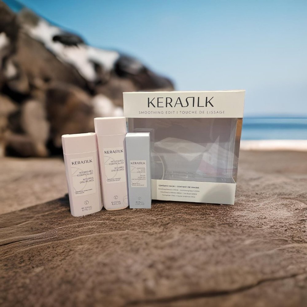 Kerasilk Smoothing Shampoo, Conditioner & Taming Balm Trio